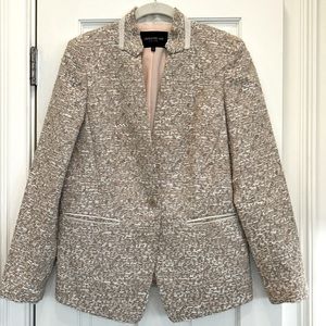 Lafayette 148 Tan Lined Work or Any Occasion Blazer Highlighted w/ Thread sz.10